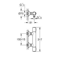 GROHE Precision Flow Mitigeur thermostatique Douche 34840000