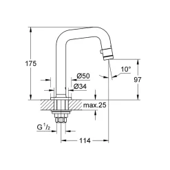 GROHE- Robinet universel sur colonnette