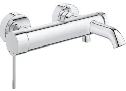 Grohe Set bain/douche Mitigeur mécanique Essence + Douchette stick 1 jet Euphoria Cosmopolitan, Chrome (33624001-Euphoria)