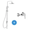 /Grohe Set de douche avec mitigeur + Douchette 3 jets barre avec curseur + Douche de tête XXL 254 mm Chrome