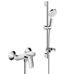 Hansgrohe Logis Pack Mitigeur monocommande + Set de douche Crometta Vario avec porte-savon (71600000-Crometta2)