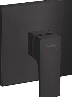 Hansgrohe Metropol Set de finition pour mitigeur douche encastré, poignée manette, Noir mat (32565670)