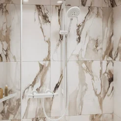 Hansgrohe Unica Barre de douche S Puro 65 cm avec flexible de douche, Blanc mat (28632700)