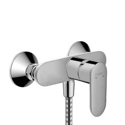 Hansgrohe Vernis Blend Set de douche mitigeur + Douchette à main 2 jets + Barre 65cm, Chrome (71640000-Vernis)