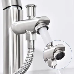 HOMELODY Robinet Salle de Bain Mitigeur de Douche avec Pommeau et Flexible Kit de Robinet Monotrou à Double Usage
