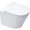Infinitio WC suspendu sans bride fixations invisibles, Abattant frein de chute, Blanc mat SATINF010RREXPWM