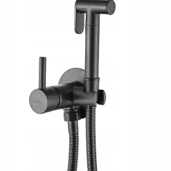 Invena Robinet Bidet Douchette Noir Mural Monocommande