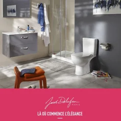 JACOB DELAFON Lot de 2 WC à poser sans bride Patio + abattant