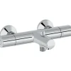 Jacob Delafon mitigeur thermostatique bain douche mural Simone Chrome