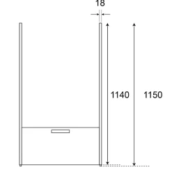 Jambage pour meuble lave-linge