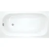Jika (Groupe Roca) Riga 130 x 70 cm Baignoire gain de place 150 L en acier émaillé, sans pieds, blanc (H2340300000001)