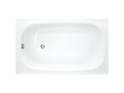 Jika (Groupe Roca) Riga 120 x 70 cm Baignoire gain de place 140 L en acier émaillé, sans pieds, blanc (H2340200000001)