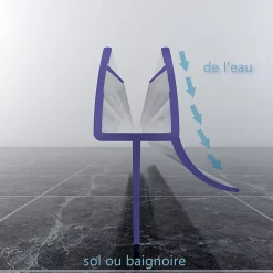 Joint de porte de douche 900mm SIRHONA pour paroi en verre de 8mm