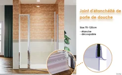Joint de porte de douche 700mm SIRHONA pour paroi en verre de 8mm