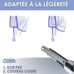 Joint de porte de douche 1000mm SIRHONA pour paroi en verre de 6mm ou 7mm