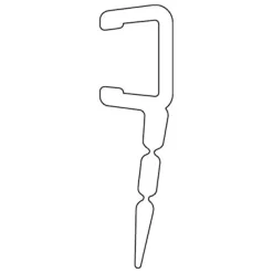 Joint d'étanchéité vertical de douche, 200 cm, transparent pour verre 6 mm