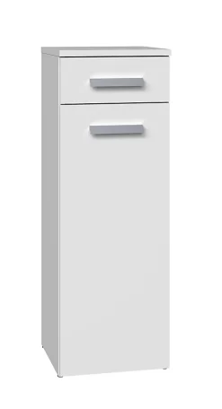 JOKKE - Meuble salle de bain 1 porte + 1 tiroir - 30x30x85cm - Colonne basse rangement SDB