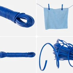 KADAX Corde à Linge Corde à Linge 20 mètres Forte avec Insert Corde de Balcon