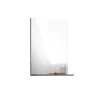 Kai - Miroir (L/H/P : 60x79x18 cm) en reproduction argent fumé