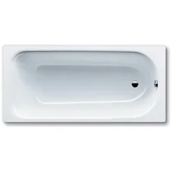 Kaldewei Eurowa Baignoire rectangulaire avec pieds 140x70 cm acier émaillé, Blanc alpin (119500010001-SET)