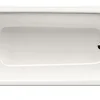 Kaldewei Eurowa Baignoire droite avec pieds 170 x 70 cm en acier émaillé, Blanc alpin (119800010001-SET)