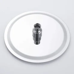 Kibath Pommeau de douche rond de 25 cm avec finition chromée brillante en laiton