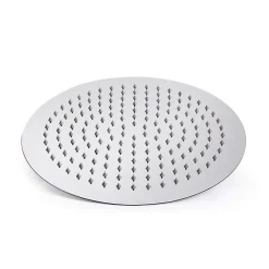 Kibath Pommeau de douche rond de 25 cm avec finition chromée brillante en laiton