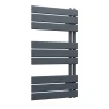 Kibath Radiateur sèche-serviettes circuit de chauffage 90 cm x 50 cm VALLES finition graphite anthracite mat en acier