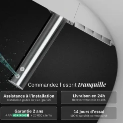 Kit Abattant WC Japonais Lavant avec eau chaude (Forme O)