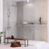 Kit de 2 Panneaux d'Habillage Décoratif Mural Douche, L120xl120x0.4 cm, finition béton, Urban Concrete KOBERTIN