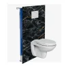 Kit de 2 Panneaux Habillage WC suspendu , L120xl120x0.4 cm, finition marbre gris, Promise KOBERTIN