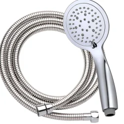 Kit de barre de douche 5 positions avec équipement NAV rond, finition chrome poli, en acier inoxydable Kibath