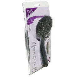 Kit de barre de douche 5 positions avec équipement NAV rond, finition chrome poli, en acier inoxydable Kibath