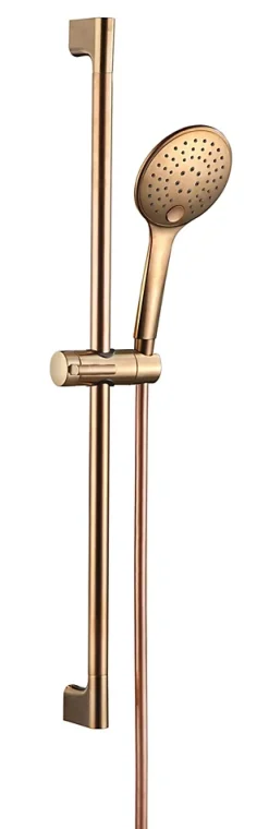 Kit de douche avec barre + douchette 3 jets, cuivré, Essebagno Luisa
