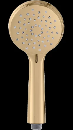 Kit de douche avec douchette + barre réglable + flexible, doré, Wenko Young