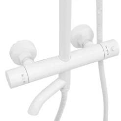 Kit de douche avec thermostat Lungo White Matt