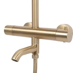 Kit de douche avec thermostat REA Lungo Gold Brush