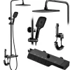 Kit De Douche Avec Thermostat Rea Rob Black