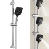 Kit de douche, Douchette 3 Fonctions, SOFETIY MAX Ensemble de Douche Design Réglable en Hauteur, Pommeau de douche, barre