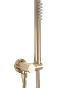 Kit De Douche Encastré Rea Lungo Brush Gold 17X16X36,5Cm + Box