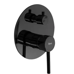Kit De Douche Encastré Rea Lungo Metalic Black 17X16X36,5Cm + Box