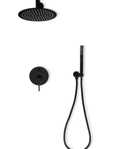 Kit De Douche Encastré Rea Lungo Metalic Black 17X16X36,5Cm + Box