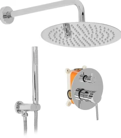 Kit De Douche Encastré Rea Lungo Chrome 17X16X36,5Cm + Box