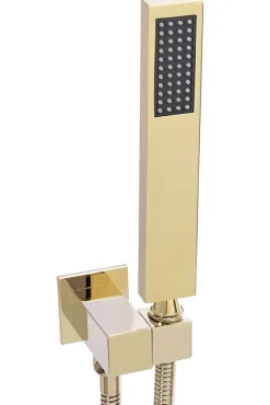 Kit De Douche Encastré Rea Fenix-Davis Thermostat Gold 55X30X40Cm + Box