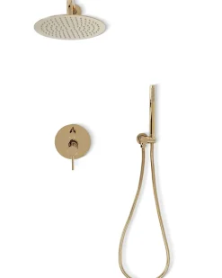 Kit De Douche Encastré Rea Lungo Gold 17X16X36,5Cm + Box