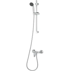 Kit de douche mécanique chrome GoodHome Blyth