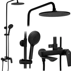 Kit De Douche Rea Avalon Black 50X23X153Cm