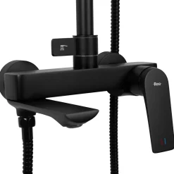 Kit De Douche Rea Avalon Black 50X23X153Cm