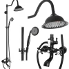 Kit De Douche Rea Bergamo Black 50X21X150Cm
