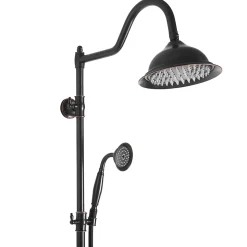 Kit De Douche Rea Bergamo Black 50X21X150Cm